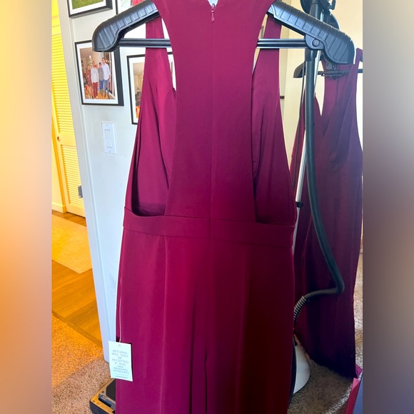 JAY GODFRAY burgundy jumpsuit size 6 - Picture 1 of 4